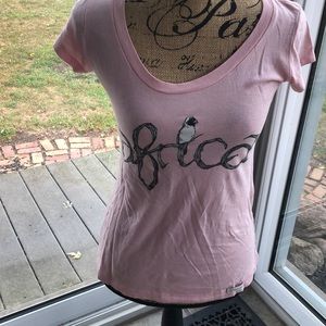 BeLeave Africa tee faded rose pink with bird